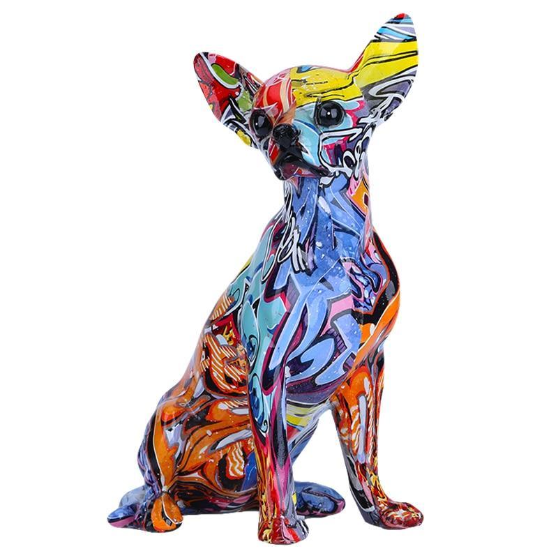 Estatueta Ornamental de Cachorro Chihuahua - Inovallar