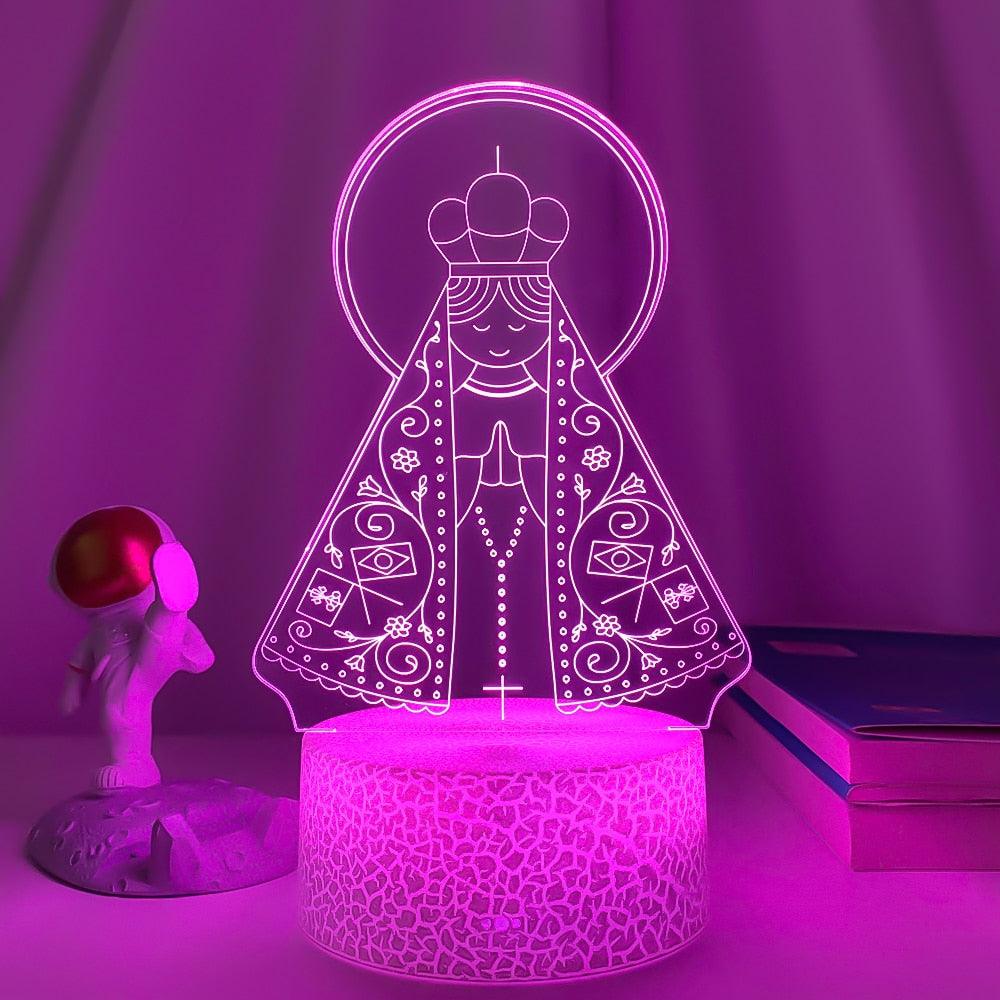 Luminária 3D - Nossa Senhora Aparecida - Inovallar