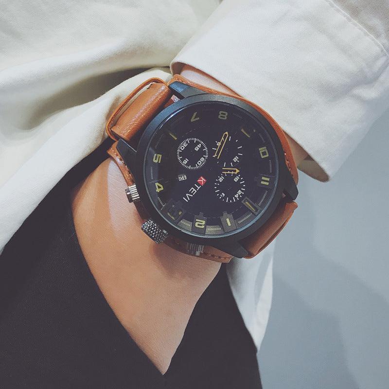 Relógio de quartzo moda cintos de couro relógio - Inovallar